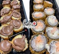 10 Hot de Salmão + 10 Hot de Banana c/ Chocolate